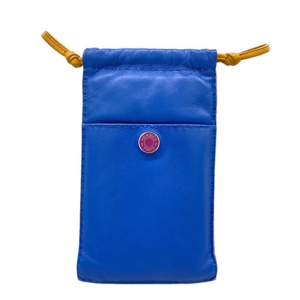 Hermès Pilo Accessory Case Blue France Sesame